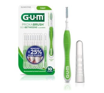 GUM Proxabrush Go-Betweens – Tight – Interdental Brushes – Soft Bristled Dental Picks for