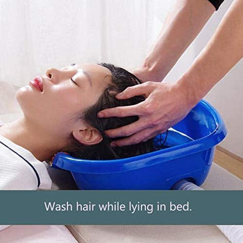 Bedside Shampoo Basins,Shampoo Basin,Portable Hair Washing Hair Washing Basin with Head Cu - Image 6