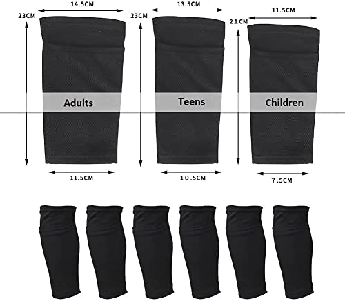 Soccer Shin Guard Sock, Leg Performance Support Football Compression Calf Sleeves with Poc - Image 3