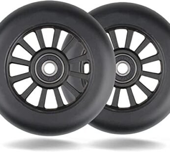 Kutrick 100mm Scooter Wheels – 100mm Pro Kick Scooter Wheels Replacement Pair – Smooth Bea