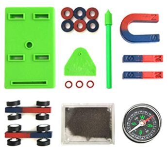 EUDAX Labs Junior Science Magnet Set for Education Science Experiment Tools Icluding Bar/R