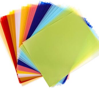 Colored Vellum Paper 8.5 x 11, Cridoz 9 Colors Transparent Clear Vellum Paper Translucent