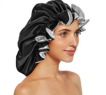 Silk Bonnets for Women,Double Layer Extra Large Satin Sleeping Cap with Elastic,Satin Bonn