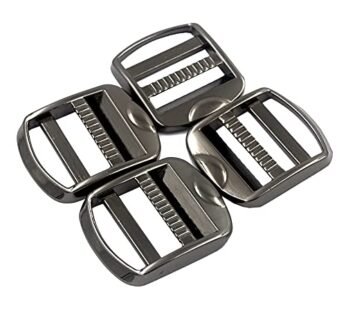 DGOL 10 pcs 1 inch Strong Heavy Shinning Zinc Alloy Ladder Lock Slider Adjustable Webbing