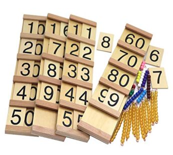 Kghios Montessori Math Toys Material for Toddlers Seguin Boards with Beads Home Edition,Mo