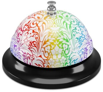 Floral Call Bell for Teachers – Desk Bell for Service Shopkeepers Bell Front Desk Bell Doo