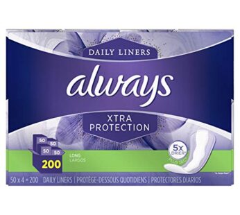 Always 57115 Extra Protection Pantiliners – 200 Count