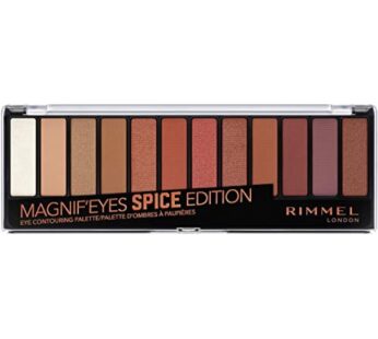 Rimmel London Magnif’Eyes Eyeshadow Palette, 12 Shades, Blendable Formula, Versatile, 005,