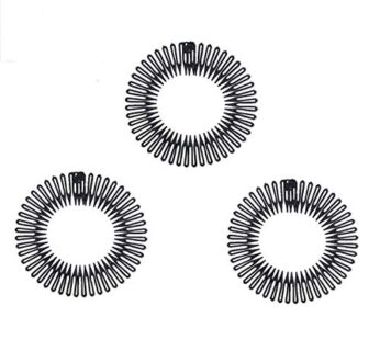 TUISER comb Headband full circle stretch comb 3pcs tooth flexible plastic comb headband cl
