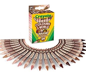 CRAYOLA Colours of the World Wax Colouring Crayons – Assorted Colours (Pack of 24) | Colou