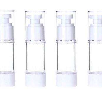 4PCS 1 oz / 30ML Transparent Empty Refillable Airless Vacuum Pump Bottles Press Jar Pot Co