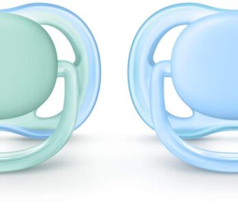 Philips Avent Ultra Air Pacifier, 0-6 months, blue/green, 2 pack, SCF244/20