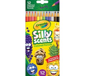 Crayola Silly Scents Scented Colored Pencils, Gift for Kids, 12ct, Assorted, 0.3 x 3.5 x 8