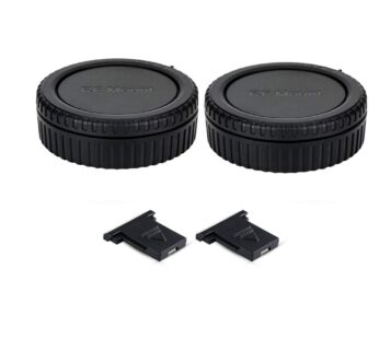 2 Pack RF Mount Body Cap Cover & Rear Lens Cap for Canon EOS R100 R50 R8 R R3 R5 R6 Mark I