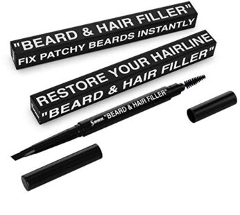 BEST Beard & Hair Filler Pen/Pencil & Brush – Instantly Fill Patches & Thin Areas for a Pe