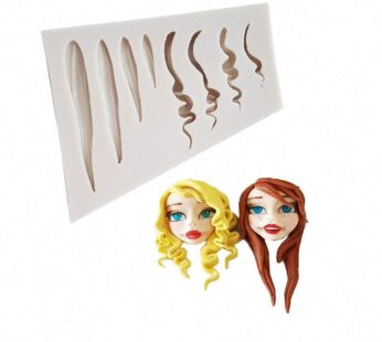 Girl Doll Hair Silicone Clay Mold Woman Hair Fondant Mould Cake Decorating Tools Gumpaste