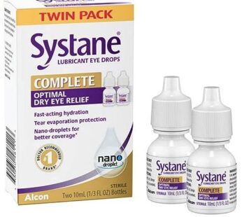 Systane Complete Lubricant Eye Drops, 0.34 Fl Oz, Twin Pack (Pack of 2)