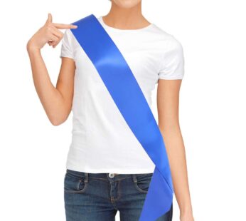 Blank Satin Sash, Plain Sash, Party Decorations, Make Your Own Sash (Royal Blue)