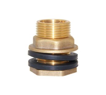 Joywayus 1/2″ Female 3/4″ Male Soild Brass Water Tank Connector Theaded Bulkhead Fitting W