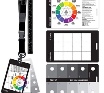 Gray Scale Value Finder, Color Wheel, Artists View Catcher Finder on Lanyard with Measurin