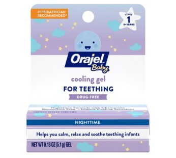 Orajel Baby Nighttime Cooling Gel for Teething, Drug-Free, 1 Pediatrician Recommended Bran