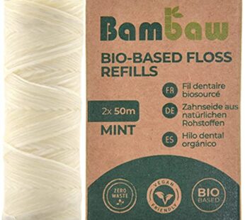 Vegan Refill Dental Floss | Refillable Tooth Floss | Candelilla Wax | Plastic Free Dental