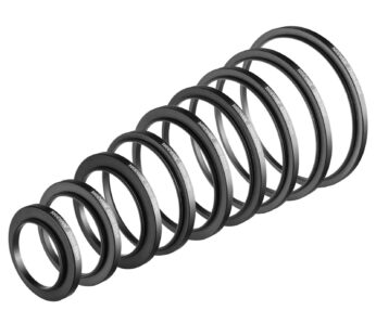 Neewer 9 Pieces Lens Filter Rings Set, Made of Anodized Aluminum, Includes: 37-49mm, 49-52