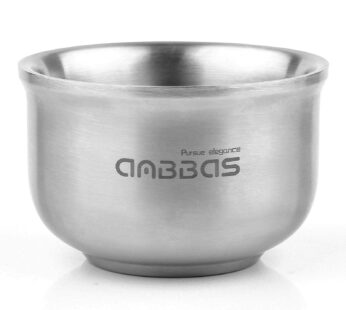 Anbbas 4.1inches Lathering Foam Shaving Bowl 3-Layer Heat Preservation Food-Grade 304 Stai