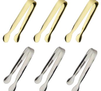 6PCS Ice Tongs Mini Sugar Tongs 4.25Inch Tongs for Serving Food Small Serving Tongs, Kitch