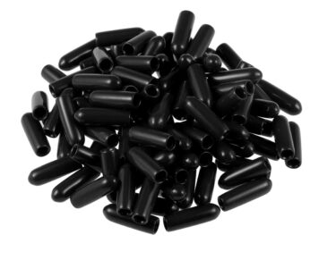 uxcell 100pcs Rubber End Caps 3mm ID Vinyl Round Tube Bolt Cap Cover Screw Thread Protecto