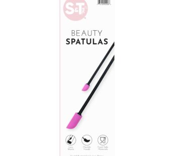 S&T INC. Makeup Spatulas, Large and Mini Spatula for Cosmetics and Skin Care, 2 Piece Set,