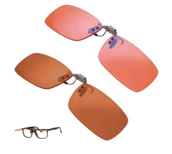 BRADDELL OPTICS Indoor FL-41 Rose & Outdoor FL-60 Brown Amber Clip-on Blue Blocking Anti G