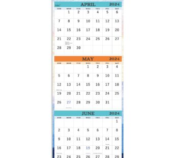 2024-2025 Wall Calendar – April 2024 – July 2025, 3-Month Display Vertical Calendar 2024-2