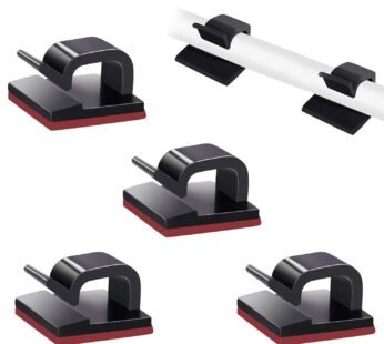 SOULWIT 50 Pcs Self Adhesive Cable Management Clips, Cable Organizers Sticky Wire Clips Co