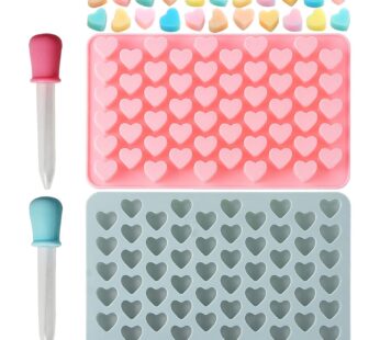 Verdental Small Heart Shaped Silicone Candy Mold Set – Non-stick Decorative Cake Molds for
