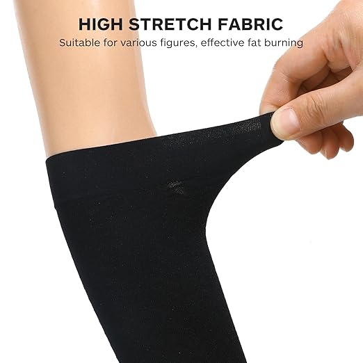 HEALLILY 1 Pair Black Slimming Arm Sleeves Elastic Compression Arm Shapers for Women Weigh - Image 2