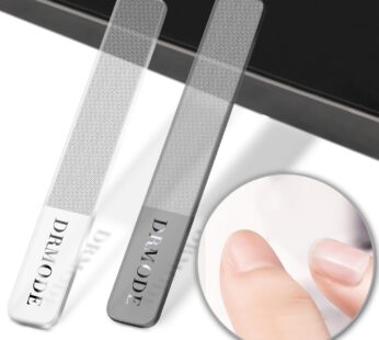 Glass Nail File – 2PC Upgrade Glass Nail Shiner for Natural Nails Nano Nail Buffers Crysta