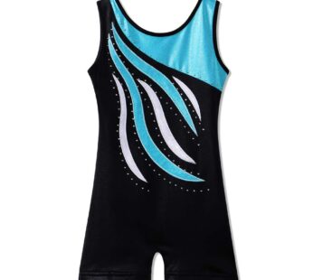 BAOHULU Leotard for Toddler Girls Gymnastics Shorts Sparkle Embroidery Tank Biketards One
