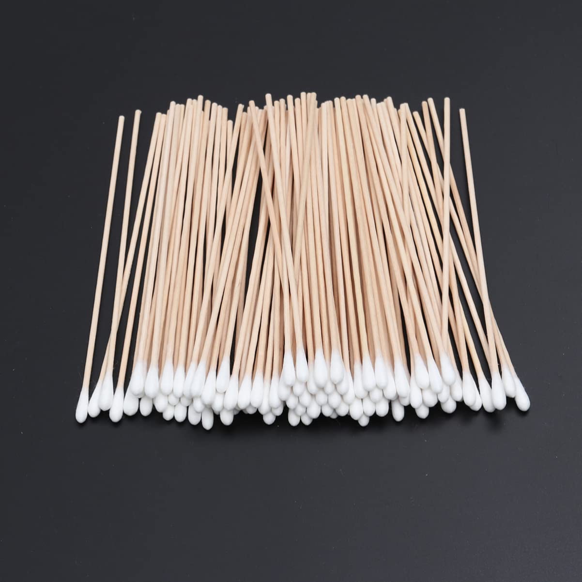 Cotton Swabs 100Pcs Long Wood Handle Medical Swabs Ear Cleaning Wound Care Cotton Buds Rou - Image 9