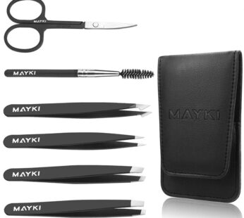 Eyebrow Tweezers Set 6 PCS, Professional Stainless Steel Eyebrow Tweezers Kit for Women/Me
