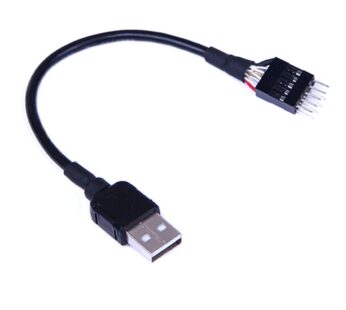9-Pin USB Motherboard Male Header to Single USB 2.0 Type A Male Cable 7.8inch