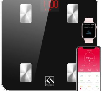 FITINDEX Scale for Body Weight and Fat Percentage, Smart Scale, Digital Bathroom Body Comp