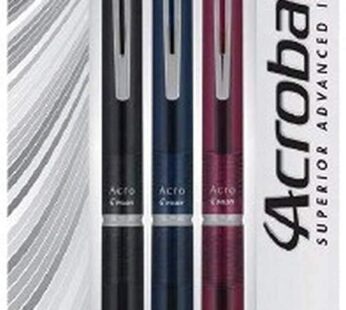 PILOT Acroball 300 Premium Refillable & Retractable Ball Point Pen, Assorted Color Barrels