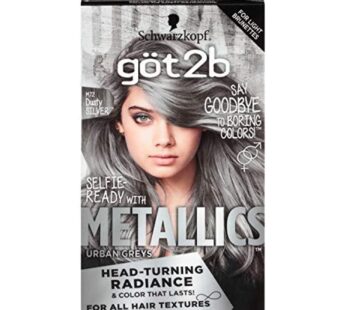 Got2b Metallics Permanent Hair Color, M72 Dusty Silver