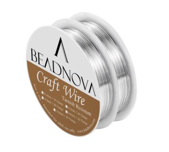 BEADNOVA 22 Gauge Wire for Jewelry Making Tarnish Resistant Copper Wire for Crafts (Silver
