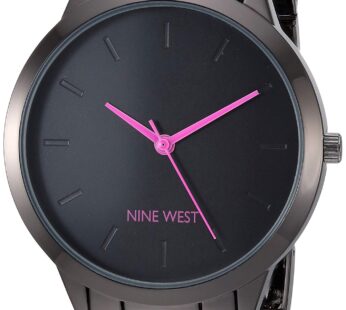Nine West Women’s Gunmetal Bracelet Watch, NW/2435PRGY