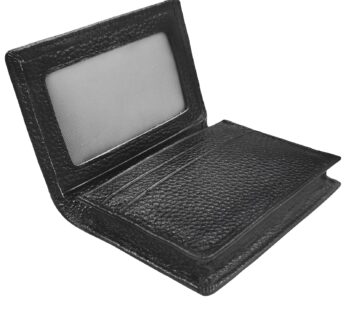 Outrip Genuine Leather Business Card Holder Name Card Case Credit Card Wallet with ID Wind