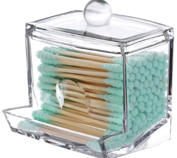 Tbestmax 7 OZ Cotton Swab Pads Holder, Qtip Cotton Buds Ball Dispenser, Bathroom Container
