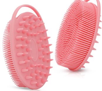 Upgrade 2 in 1 Bath and Shampoo Body Brush, Silicone Exfoliating Body Scrubber for Use in