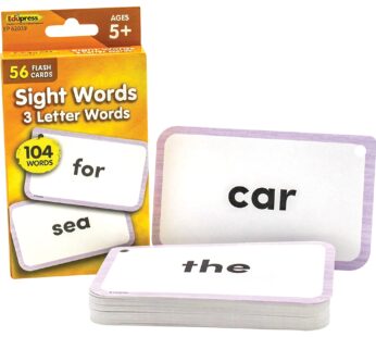 Teacher Created Resources Sight Words Flash Cards – 3 Letter Words (EP62039)